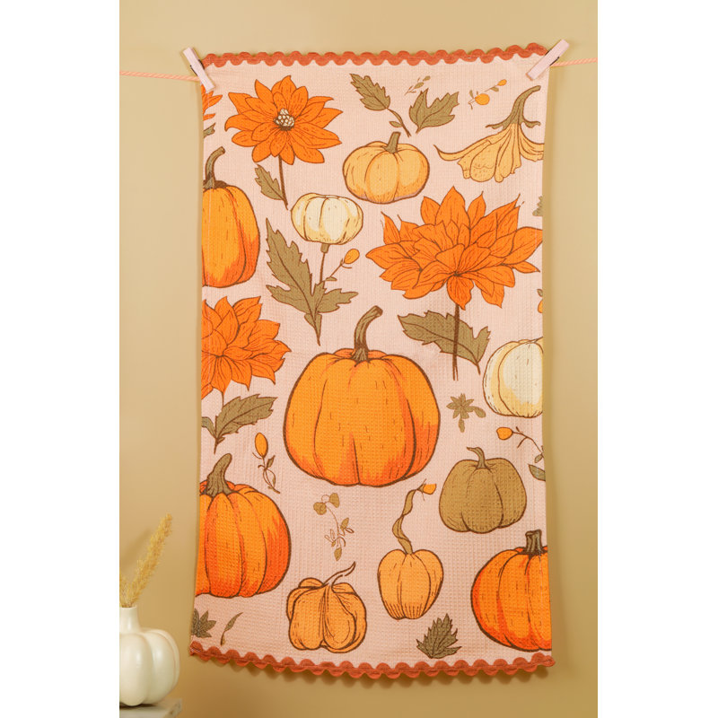 The Autumn Harvest Gnome Artisan Kitchen Tea Towel Set of 3