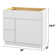 36" W Birch Plywood Freestanding Single Base 2 Drawers Storage Cabinet with Soft Close Door