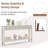 Lark Manor 60" Console Table Retro Entryway Sofa Table With 4 Drawers & Open Shelf Hallway White