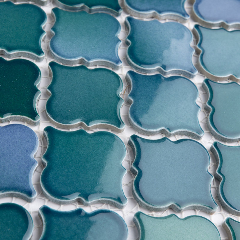 Hudson Tangier 2" x 2" Porcelain Mosaic Wall & Floor Tile, Aquamarine