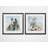 " Black Bear On Blue " 2 - Pieces Painting Print-27609948
