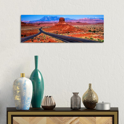 Fork In The Road, Red Rock Country, Utah, USA by Panoramic Images - Wrapped Canvas Panoramic Print