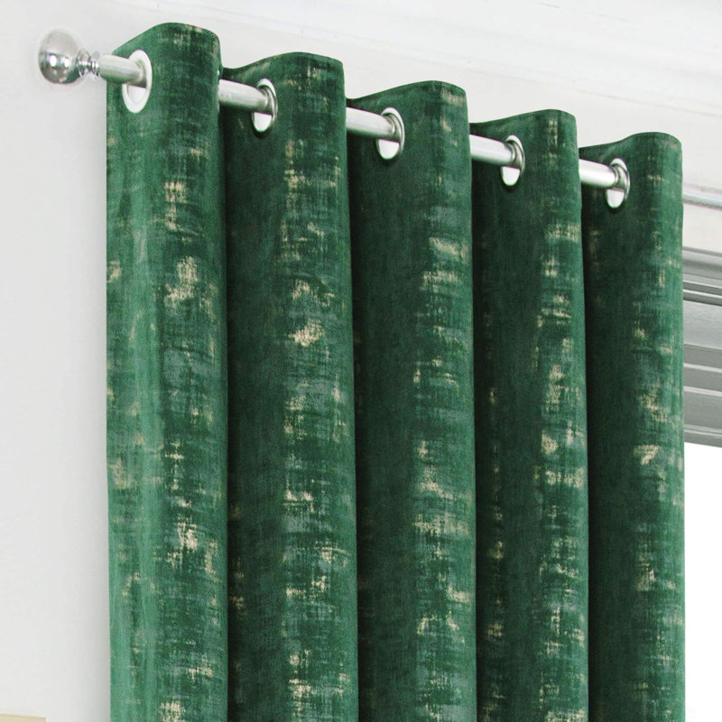 Conrada Room Darkening Curtain Pair, 229 W x 229 D cm, Green