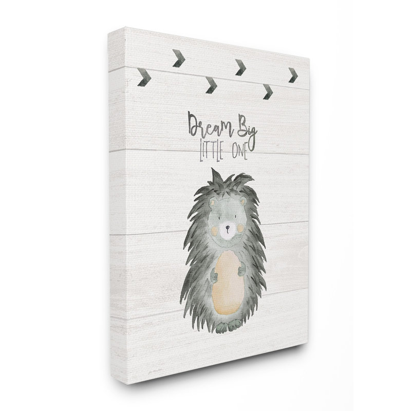 Art sur toiles big porcupine eng rêve, H 20 po x l 16 po x P 1,5 po