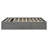 Queen Size Platform Bed Frame with 4 Storage Drawers and Hydraulic Lift Footboard Storage, No Headboard, Modern Space-Saving Design-2102516557