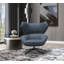 Chaise pivotante 100% cuir espresso Espedito-70815387