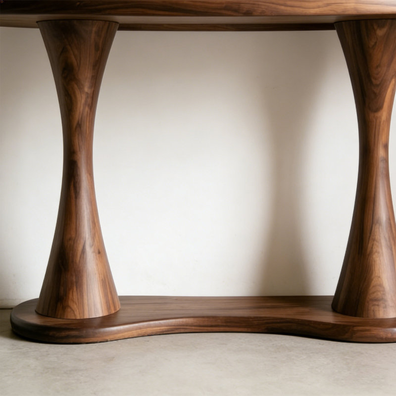 Retro Minimalist Console Table, 35.43" H x 55.12" W x 15.75" D