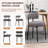 Boucle Dining Chairs Set of 6, Upholstered Dining Chairs with Black Metal Legs, Modern Dining Chair-2082599818