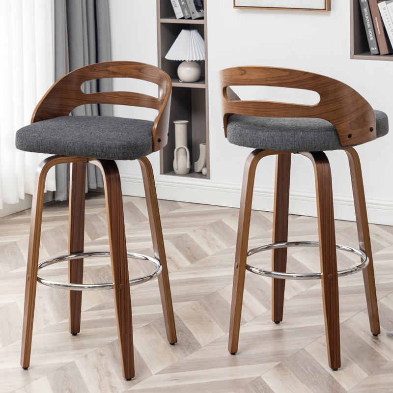 Tabourets pivotants de comptoir et de bar, Gris, Tabouret de bar (siège d'une hauteur de 30,31 po)