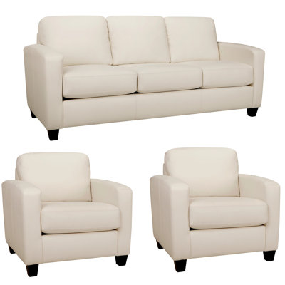 Wednesbury 3 Piece Leather Match Living Room Set by Wildon Home