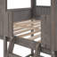 Lit superposé double au-dessus d'un lit double (gris antique) - L 78,7 po x l 56,2 po x H 85,5 po, sans sommier, fabrication robuste en pin-879515796