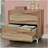 Lateral File with Two Drawers, Acacia finish