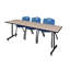Table de formation en T Nick Nick, chaises empilables 2 M-32817768-32817764