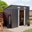 8ft. W x 4ft. D Metal Pent Garden Shed-1815812315
