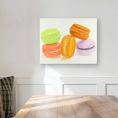 Small bites of macaroons - Still Life Orange Metal Print