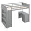 Lit mezzanine avec échelle, tablettes et bureau-670802417-670802418