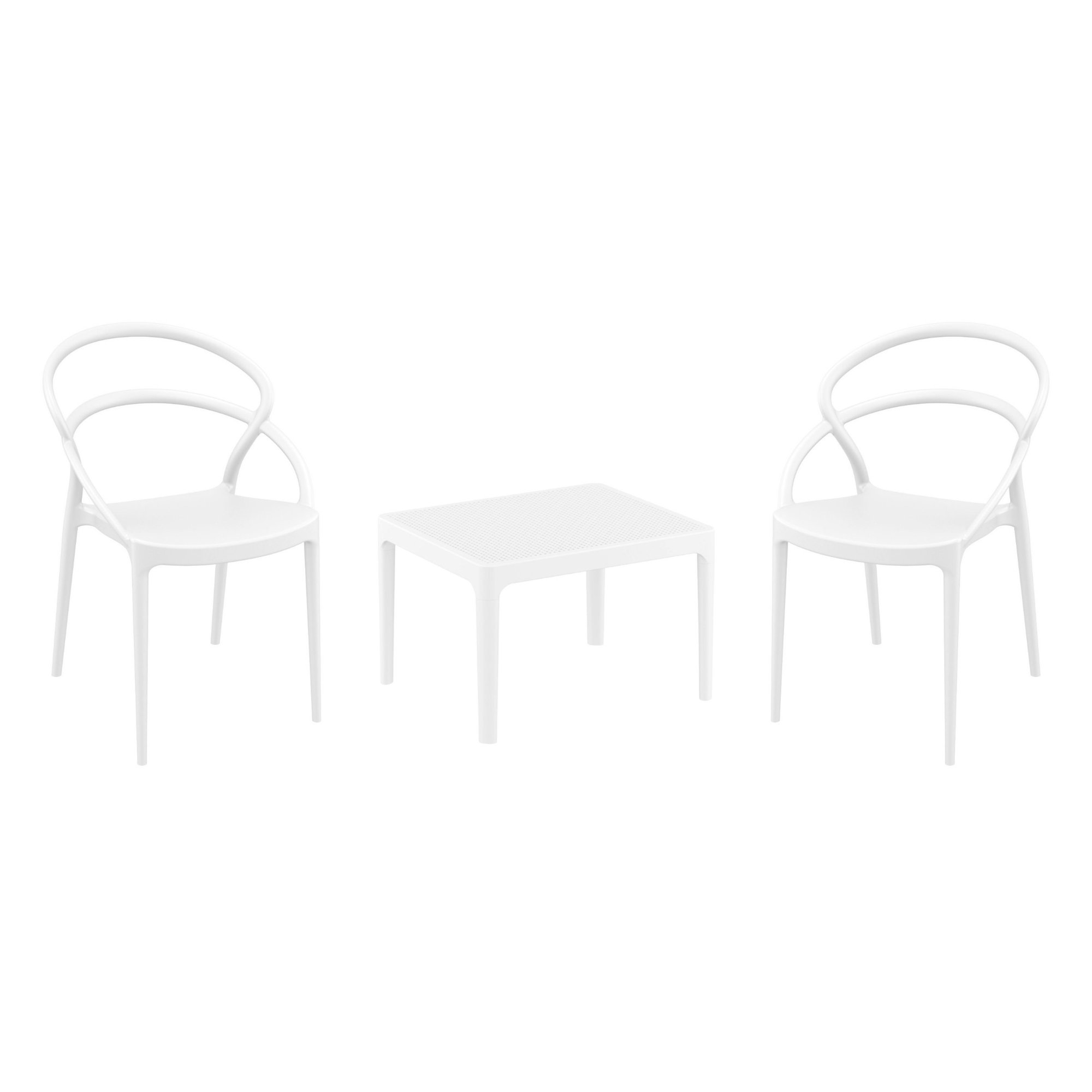 Farrah Grover 2 Person Seating Set, White