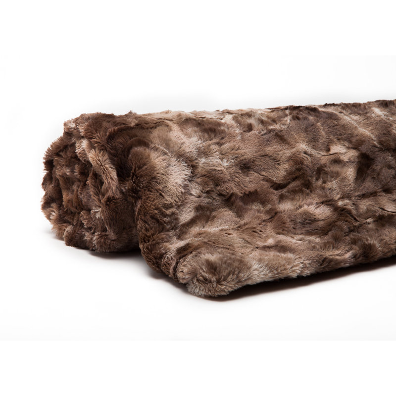 Woven Blanket, 66" W x 90" L, Chocolate