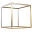 Table d'appoint 12 lumières DEL en aluminium doré avec plateau en verre givré-1900866425
