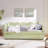Queen Size Cozy Gingham Daybed With Two Storage Drawers, With USB Port And Adorable Wave Shaped, Linen Fabric-1823552047-1823552041