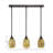 3 Light Stem Hung Linear Pendalier Shown With 5" Fusion Glass-32326163-32326165-71747823