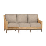 Peninsula 80" Wide Outdoor Wicker Patio Sofa with Cushions