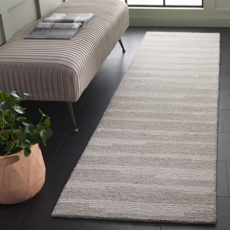 Tapis en coton touffeté à la main Daiquan, Tapis de couloir 2 pi 3 po x 9 pi