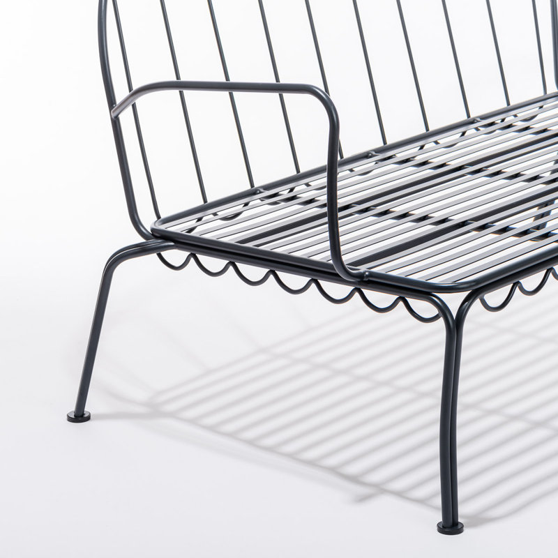 AL FRESCO LOVE SEAT - ANTIQUE WHITE, Black