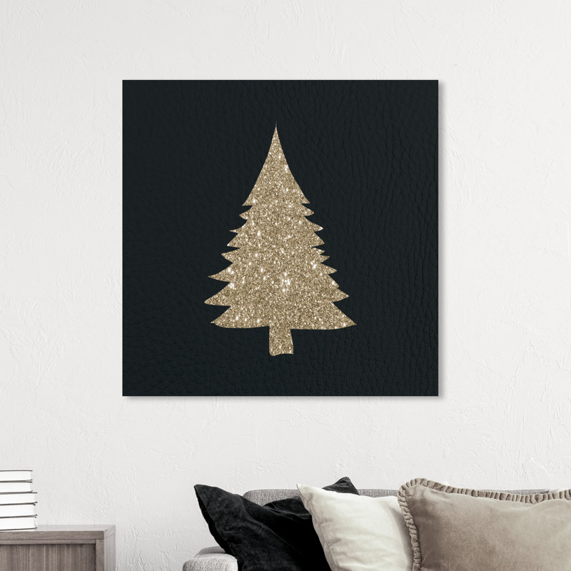 « paillettes tree silhouette », impression sur toile, H 40 po x l 40 po x P 1,5 po