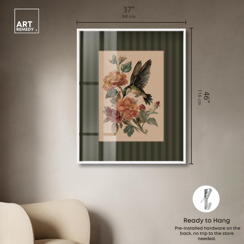 «Nectar Harvest Shadowbox Print» par Art Remedy, H 46 po x l 37 po, Blanc