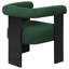 Chaise d'appoint rembourrée Slater Green Boucle