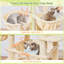 183cm Large Cat Tree Tower for Indoor Cats, with 7 Sisal Scratching Posts, 2 Cat Condos, Platform, 2 Hanging Baskets & Metal Hammock, Beige