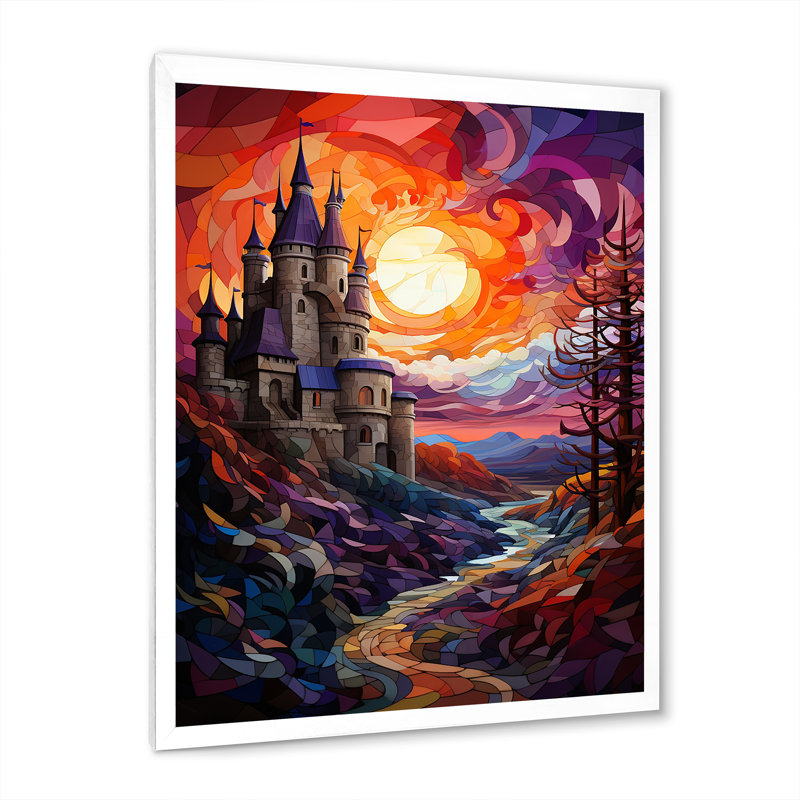 Château de châteaux des nuages I sur toile, Cadre photo blanc, H 40 po x l 30 po x P 1,5 po