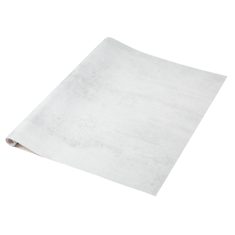 Lathan 67.5cm x 2m Stone Self-adhesive Vinyl Wrap for Doors and Worktops, Concrete White