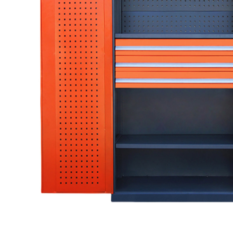 Multi-functional Large Capacity Garage Lockers, Orange/Black