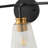 3-lamp matte black dimmable glass iron Vanity Light