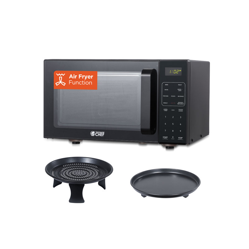 CHM Series Commercial Chef 5-in-1 Countertop Microwave Air Fryer Combo, 0.9 Cu. Ft. Capacity, Black