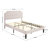 Kempst Full Size Bed Button Tufted Upholstered Adjustable Headboard, Strong Wood Slat Support Bed Frame, Beige-1678332818-1685376030