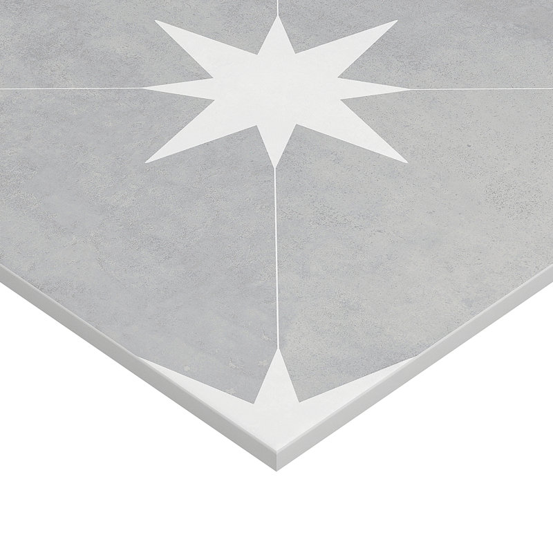 Polaris 9 in. x 9 in. Matte Porcelain Floor and Wall Tile (10.76 Sq. Ft. / Case), Gris