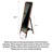 Modern Minimalist Walnut Full Mirror With Retractable Stand