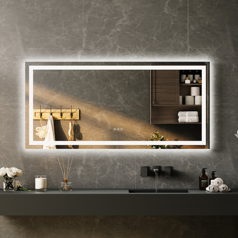 Miroir de salle de bain Modern Modern, 26 po x 55 po