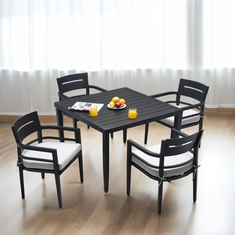 Ensemble repas d'extérieur carré L 40 po pour 4 personnes Savone