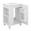 Meuble-lavabo 24 po avec lavabo, meuble-lavabo avec tablettes latérales ouvertes et armoire de rangement, porte à fermeture douce avec rangement à 2 niveaux-841583937
