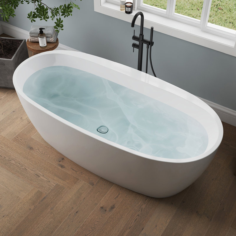 Baignoire de trempage autoportante en acrylique 67 po