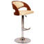 Tabouret de bar pivotant à hauteur réglable Chaffins en similicuir, base chromée-50232298-50232299