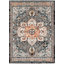Tapis noir rétro à motif floral bohème Espinal Minos-49467076
