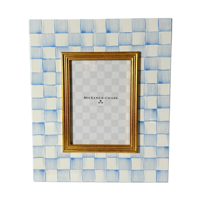 Sky Check Frame, 5" W X 7" H