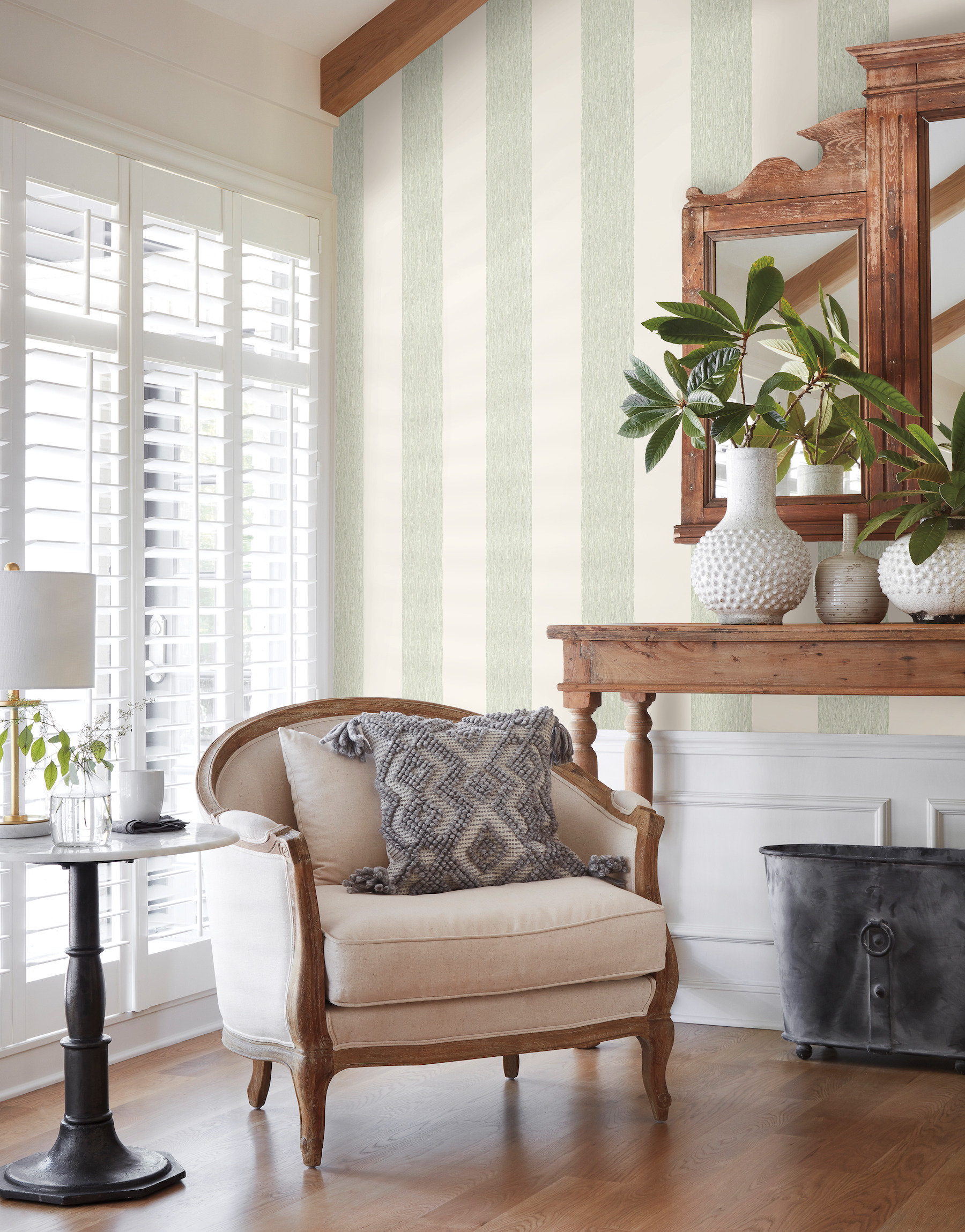Magnolia Home Thread Stripe Wallpaper | Wayfair