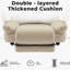 Fauteuil d'ordinateur ergonomique beige avec repose-pieds extensible, coussin lombaire et coussin de confort réglable-1572462017