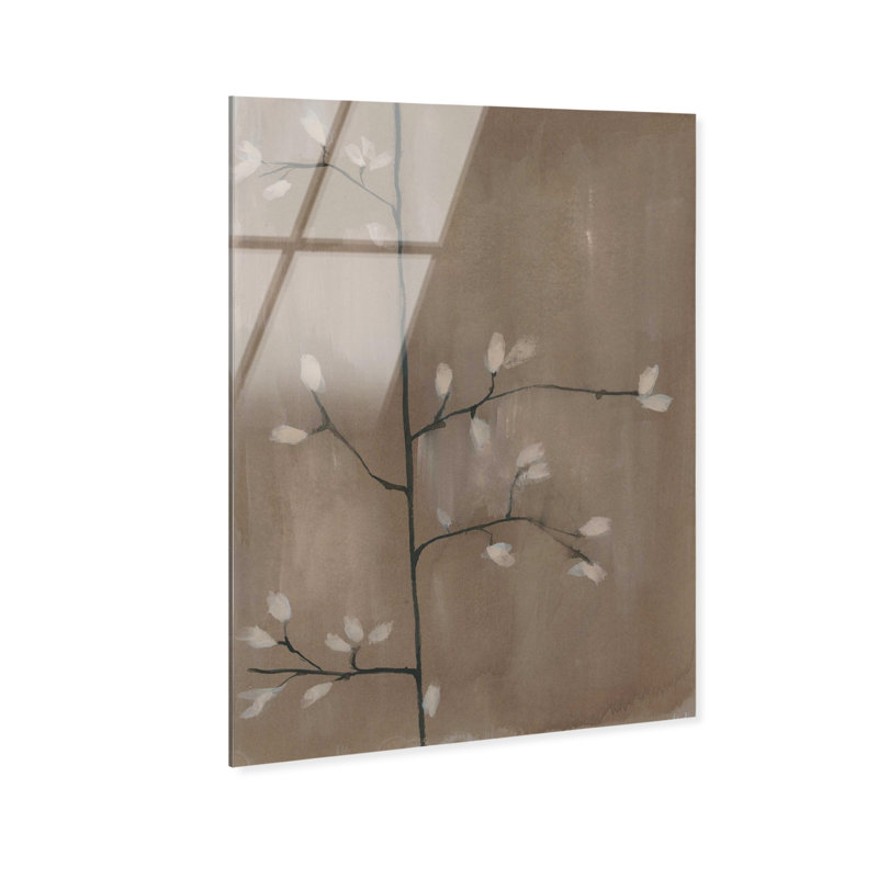 Blossoming Twig II High-Gloss Frameless Acrylic Glass Wall Art Floral & Botanical Print by Oliver Gal, Ready to Hang, 10 x 15